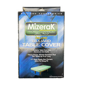 Mizerak Deluxe Billiard Pool Table Cover 8 Feet, 8" Deep, P0863 New Open Box